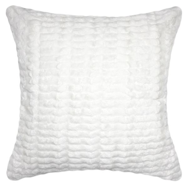 Logan White Brush Throw Pillow, 24"