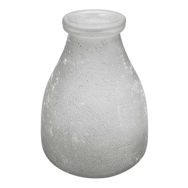 Ty Pennington Grey Frosted Glass Vase, 7.5"