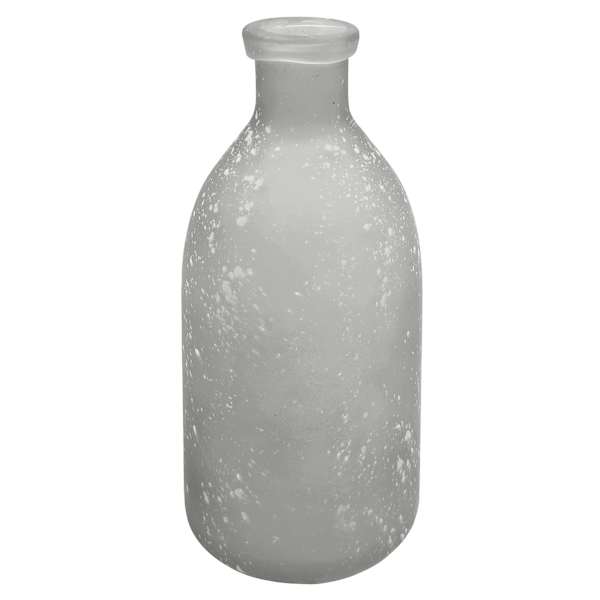 Ty Pennington Grey Frosted Glass Bottle Vase, 11"