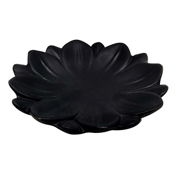 Found & Fable Black Ceramic Flower Tray