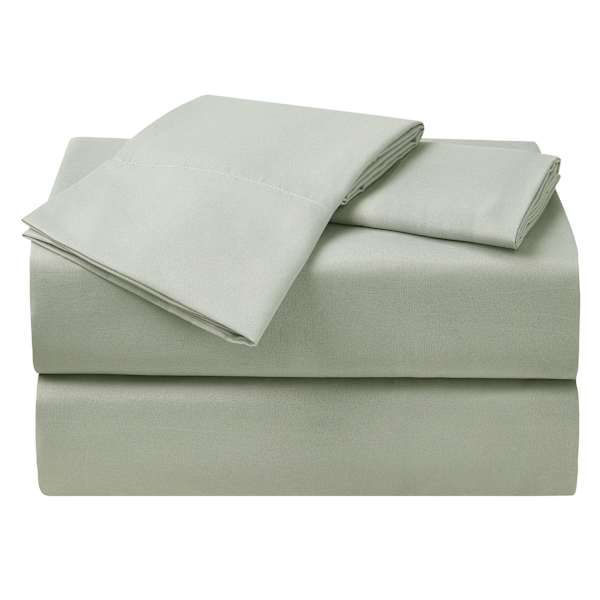 4-Piece Sage Green Microfiber Essential Sheet Set, Full