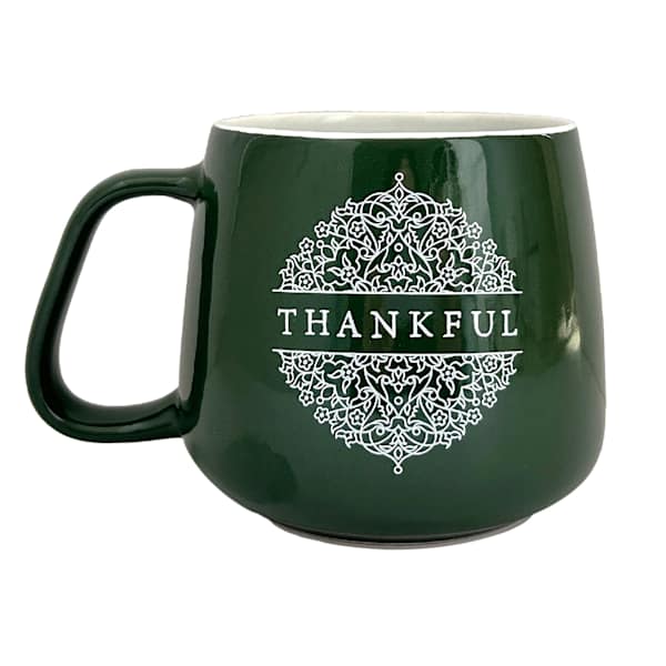 Thankful Green Ceramic Mug