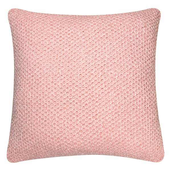 Light Pink Chenille Braided Throw Pillow, 18"