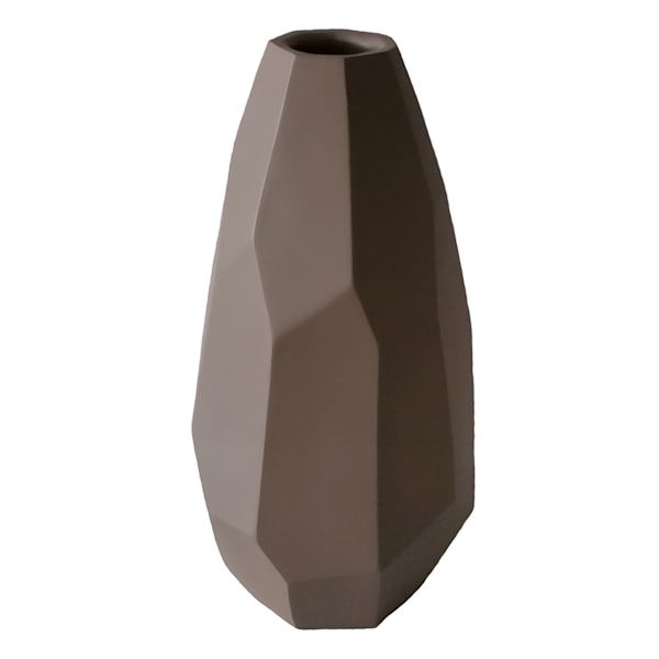 Crosby St. Brown Carved Vase, 13.5"