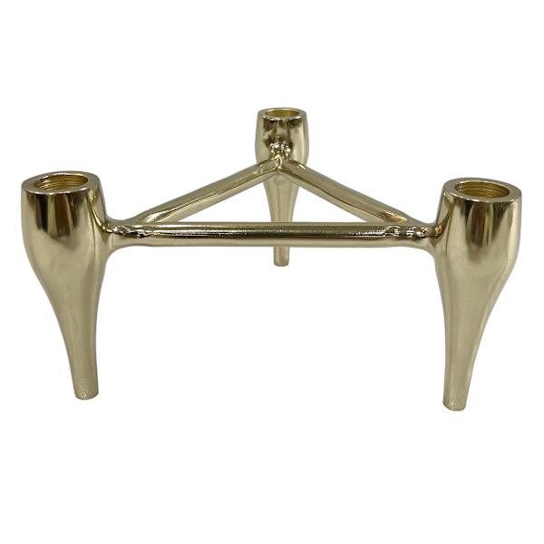 Crosby St. Gold 3-Tier Tapered Candle Holder, 4"