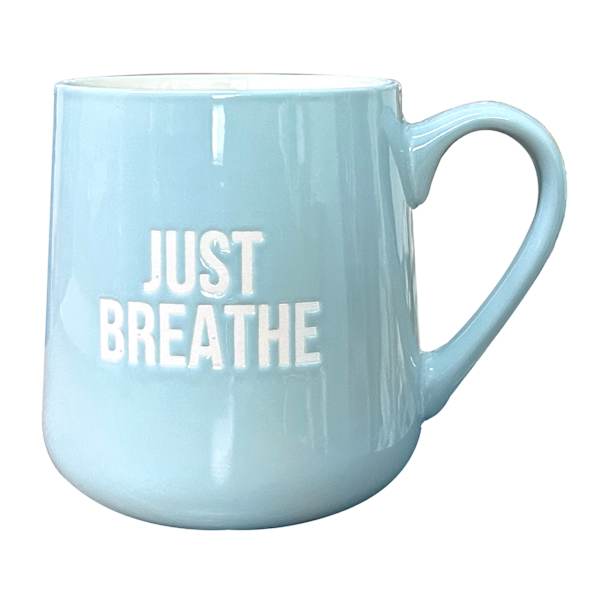 Just Breathe Blue Mug, 20oz