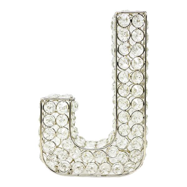 Clear Crystal Monogram Letter, J