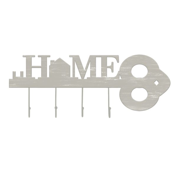 Home Wall Sign eith Hooks, 8X20
