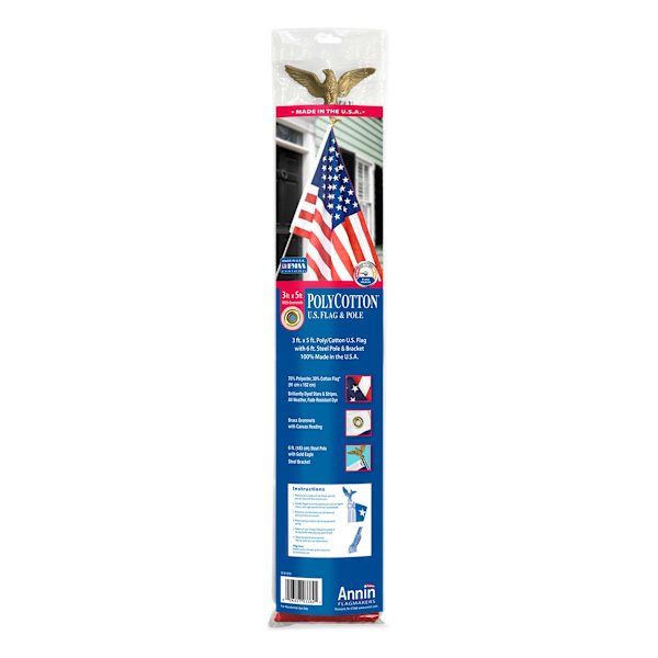 3-Piece American Flag Set, 3x5