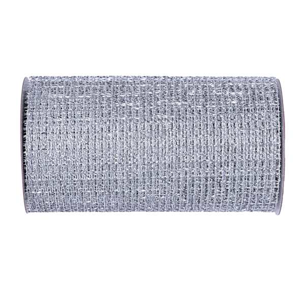 6" Silver Mesh Ribbon, 10yd
