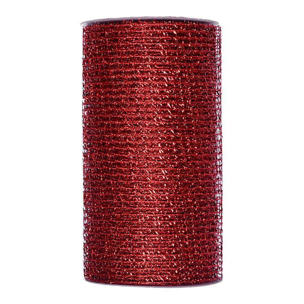 6" Red Mesh Ribbon, 10yd