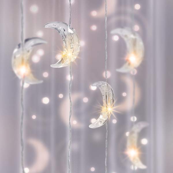 at Home Crescent Moon LED Curtain Light