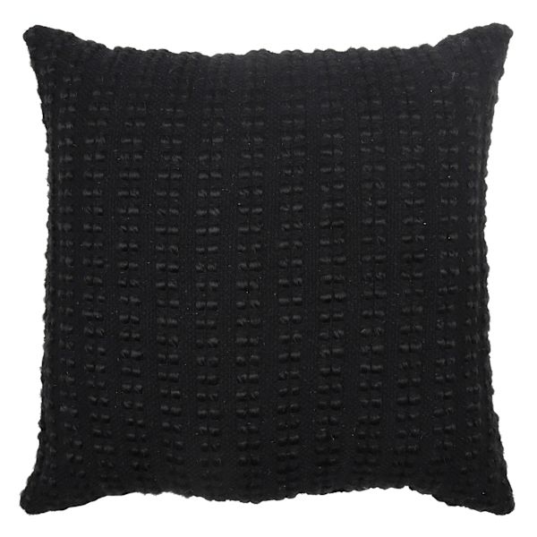 Crosby St. Black Woven Throw Pillow, 18"