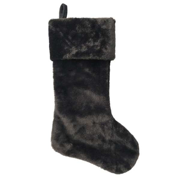 Crosby St. Plush Black Stocking, 20"