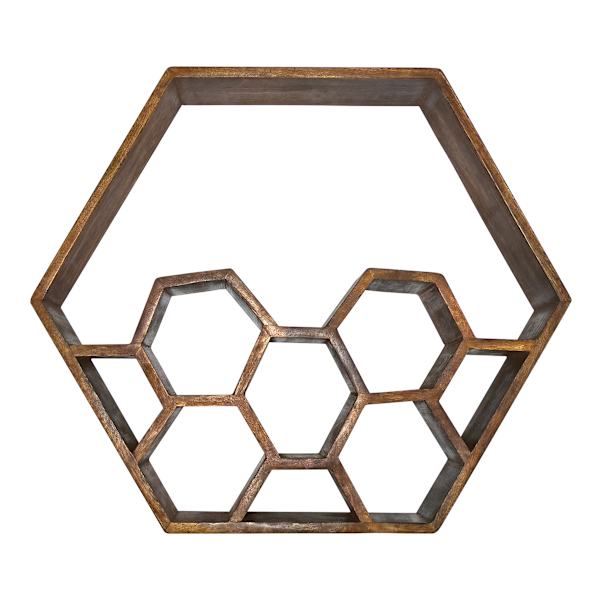 Honeybloom Wooden Wall Shelf, 20"