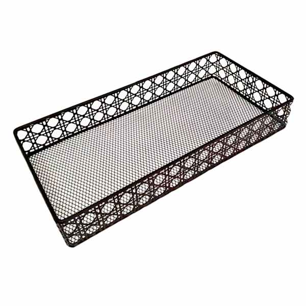 Caine Black Rectangle Vanity Tray