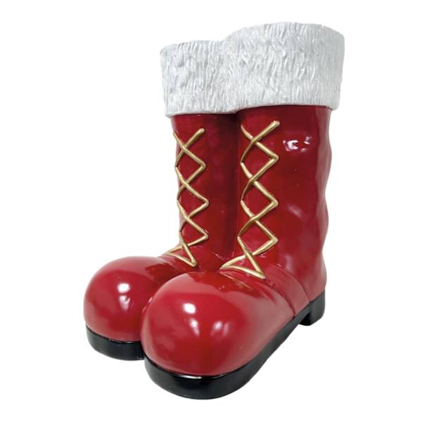 Classic Christmas Red Santa Boots, 12"