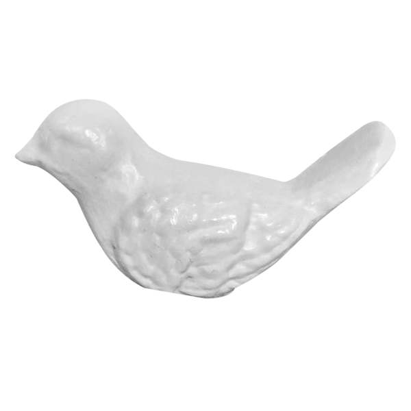 Honeybloom White Bird Finial, 1.5"