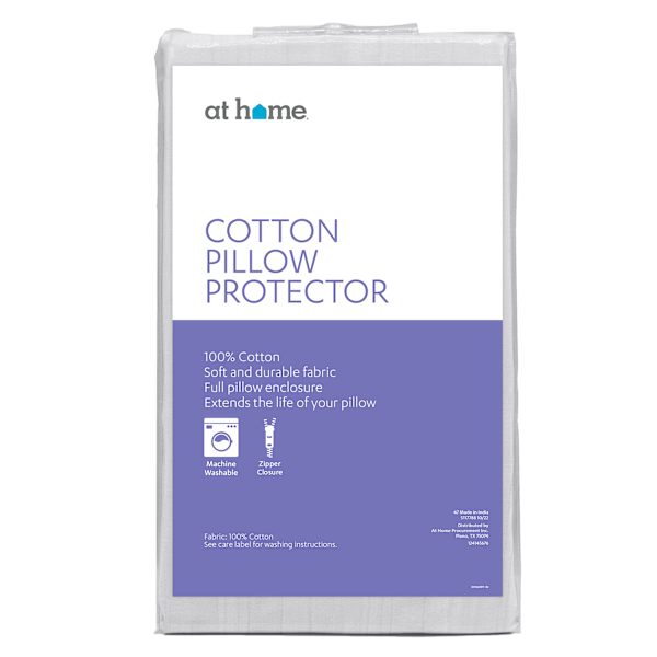 Cotton Bed Pillow Protector, Standard/Queen