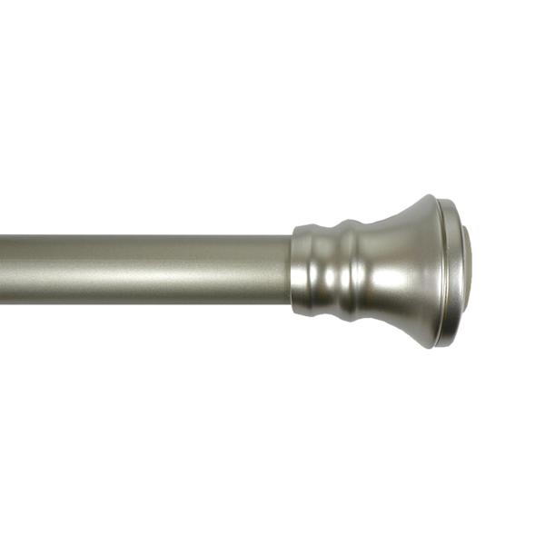 Holly 1" Nickel Finish Tension Shower Rod, 41-72"
