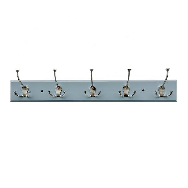 5-Hook Wall Hanger Rack, Grey
