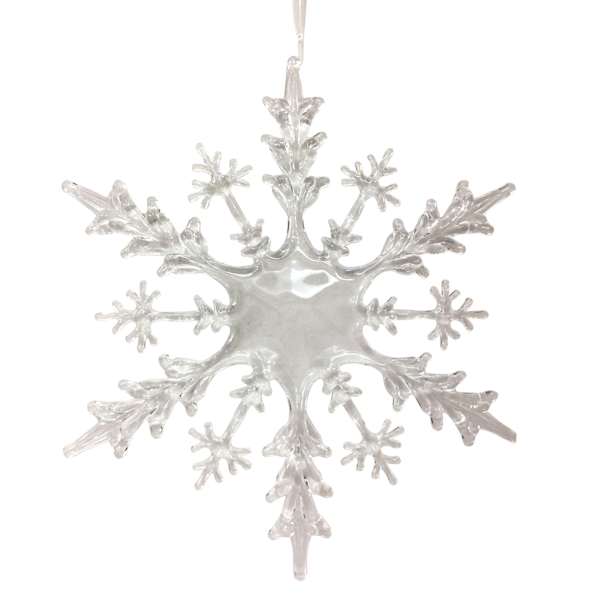 Silver Snowflake Ornament, 18"