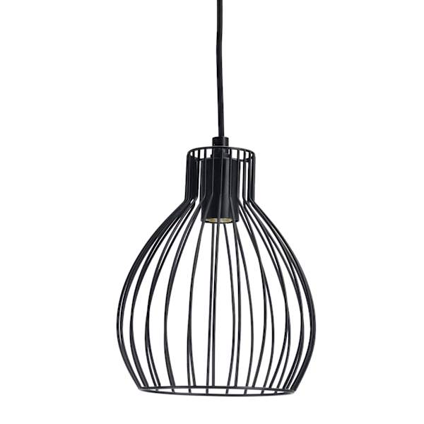 Black Metal Wire Hardwire Pendant Light 10