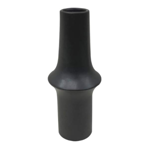 Found & Fable Black Ceramic Vase, 8"