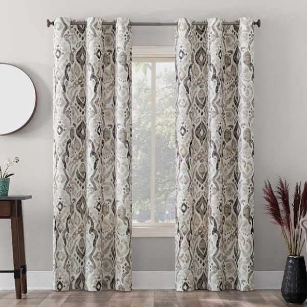 Narissa Mocha Light Filtering Grommet Curtain Panel, 84"