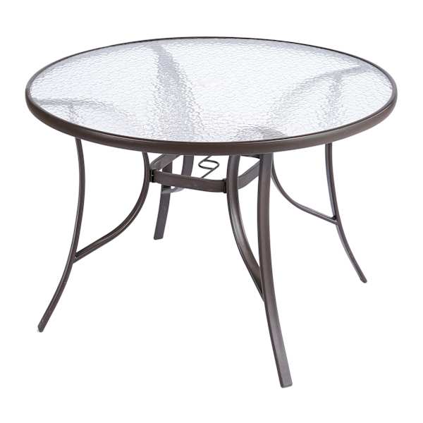 Woodhill Round Patio Dining Table, Brown