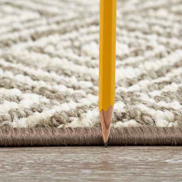 Tristen Brown & Cream Diamond Design Washable Runner, 2x5