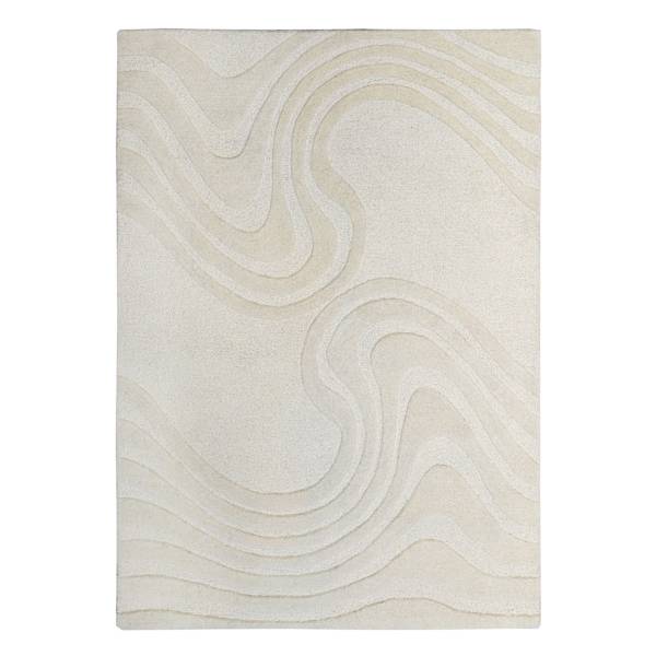 (A492) Crosby St. Lagon Ivory High-Low Area Rug, 5x7