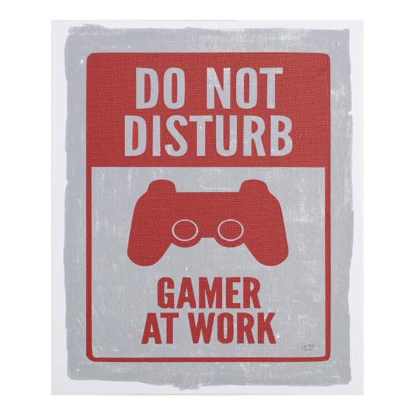 Do Not Disturb Gamer at Work Canvas Wall Art, 10x12