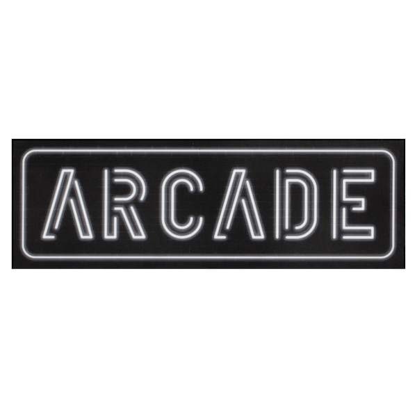 Arcade Matte Black Gloss Embellished Wall Decor, 24x8