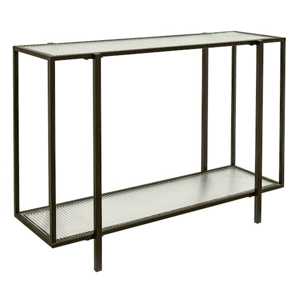Crosby St. Cooper Metal Console Table, Black