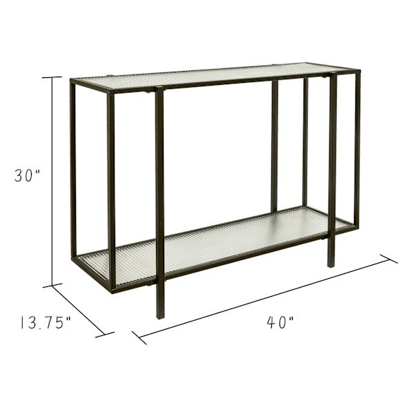 Crosby St. Cooper Metal Console Table, Black