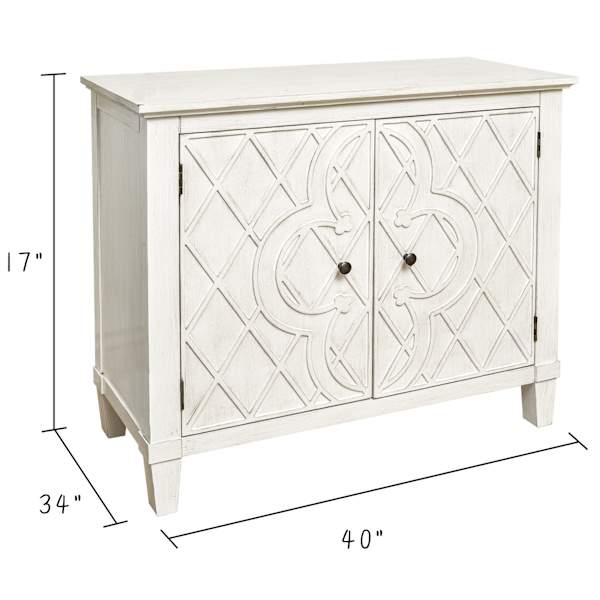 Providence Coventry Cross Wooden Cabinet, White