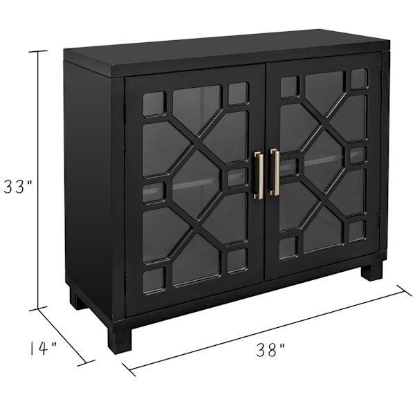 Providence Merrick Black Glass Pane Cabinet