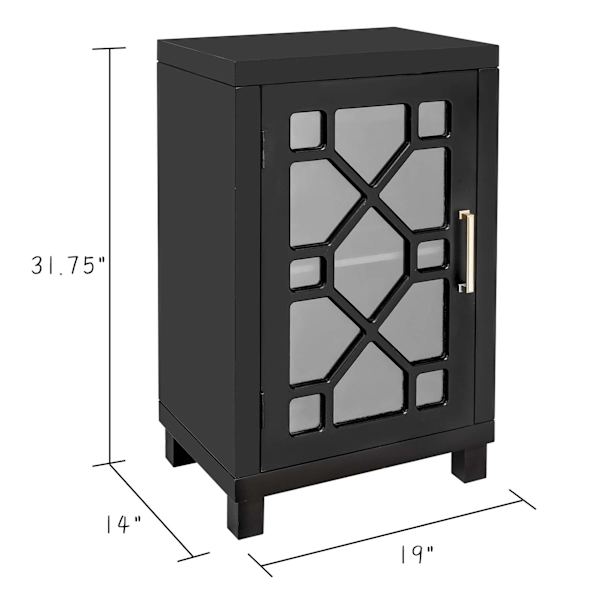 Providence Merrick 1-Door Cabinet, Black