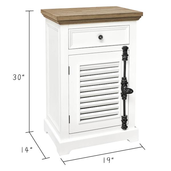 Sharon Wooden Accent Cabinet, White