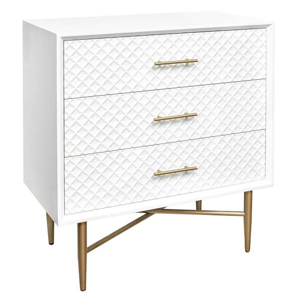 Crosby St. 3-Drawer Studio Cabinet, White