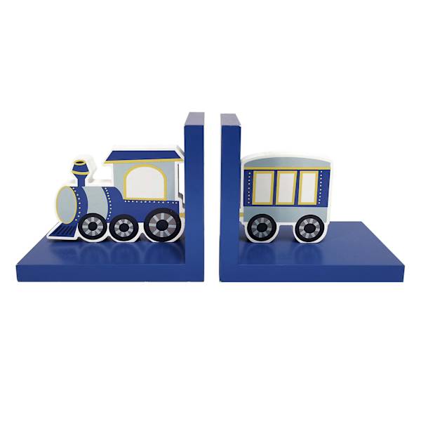 Tiny Dreamers 2-Piece Train Bookend Set, 12"