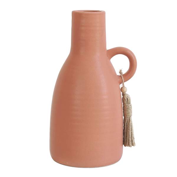 Honeybloom Pink Ceramic Vase, 9"