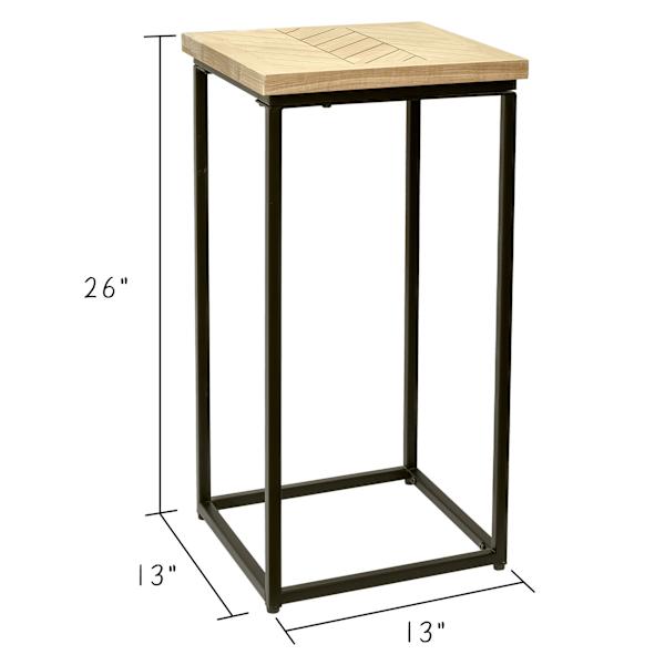 Honeybloom Parquet Wood Accent Table
