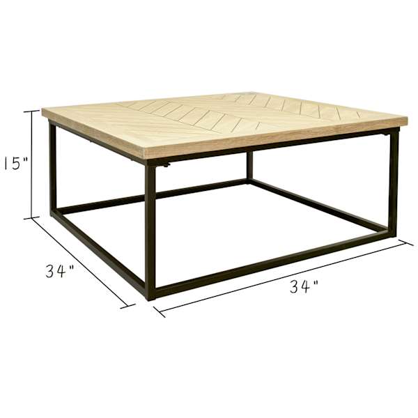Honeybloom Parquet Wood Coffee Table