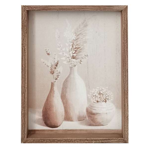 Vases with Florals Wall Decor, 7x9.5