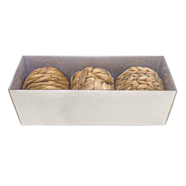 Honeybloom Set of 3 Woven Water Hyacinth Orbs