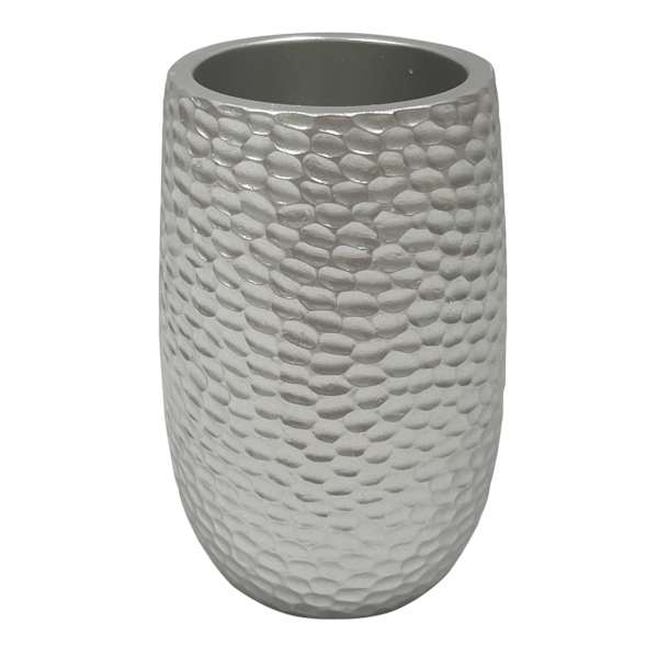 Found & Fable Silver Hammered Tumbler, 4.5"