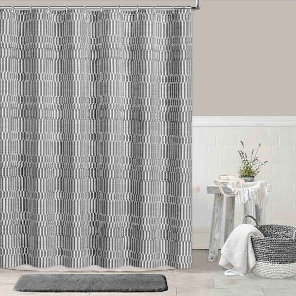 Found & Fable Shifting Stitch Shower Curtain, 72"
