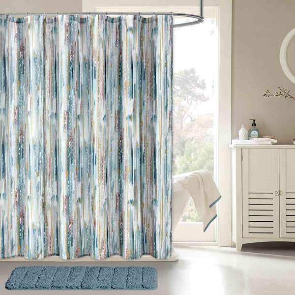 Waterfall Whisper Print Shower Curtain, 72"
